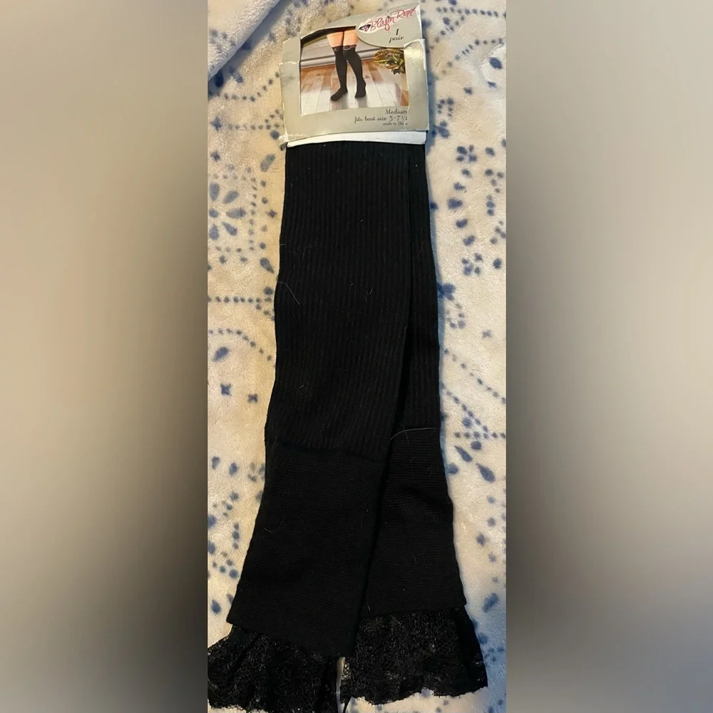 Leg Avenue Black Lace Thigh Highs